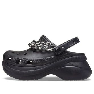 Crocs (WMNS) Classic Clog Retro Sandals Black Silver 206662-067 Crocs (WMNS) Classic Clog Retro Sandals Black Silver 206662-067