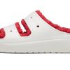 Crocs (WMNS) Classic Cozzzy Holiday Sweater Sandal “White Red” 209227-90H