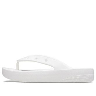 Crocs (WMNS) Classic Platform Flip Flop “White” 207714-100
