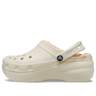 Crocs (WMNS) Classic Platform Lined Clog “Bone” 207938-2Y2