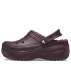 Crocs (WMNS) Classic Platform Lined Clogs “Dark Cherry” 207938-6WD