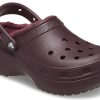 Crocs (WMNS) Classic Platform Lined Clogs “Dark Cherry” 207938-6WD