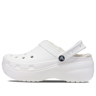 Crocs (WMNS) Classic Platform Lined Clogs “White” 207938-100