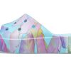 Crocs (WMNS) Classic Platform Palm Print Slide “Blue Multi-Color” 208607-4NQ