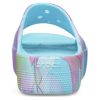 Crocs (WMNS) Classic Platform Palm Print Slide “Blue Multi-Color” 208607-4NQ