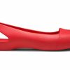 Crocs (WMNS) Flat Red Sandals 202811-8C1