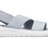 Crocs (WMNS) LiteRide Gray Light Blue Sandals “Gray White” 206081-00J