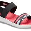 Crocs (WMNS) LiteRide Pattern Outdoor Open Toe Black Red Sandals “Black Red” 205868-066