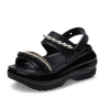Crocs (WMNS) Mega Crush Pearl Ruffle Sandal “Black” 210179