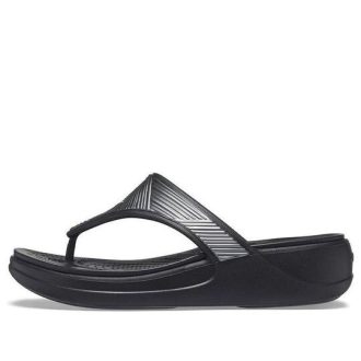 Crocs (WMNS) Monterey Metallic Stylish Black Slippers 206850-001