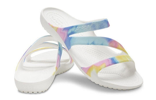 Crocs (WMNS) Swiftwater Crocs Casual Multi-Color Tie Dye Sandals “White” 206894-928 Crocs (WMNS) Swiftwater Crocs Casual Multi-Color Tie Dye Sandals “White” 206894-928