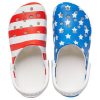 Crocs (WMNS) USA Pattern Printing Lightweight Cozy Sandals Blue Red 205974-94S