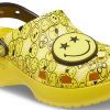 Crocs (WMNS) X Smiley Classic Clog Thick Sole Smiling Face clouds Sandals Yellow Black 207233-90H Crocs (WMNS) X Smiley Classic Clog Thick Sole Smiling Face clouds Sandals Yellow Black 207233-90H