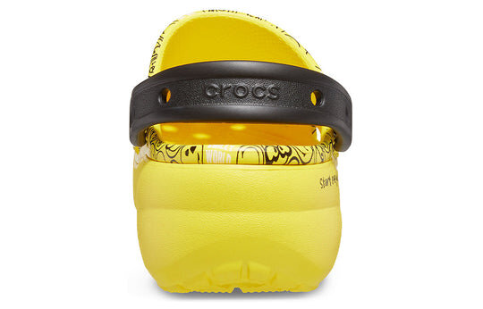 Crocs (WMNS) X Smiley Classic Clog Thick Sole Smiling Face clouds Sandals Yellow Black 207233-90H Crocs (WMNS) X Smiley Classic Clog Thick Sole Smiling Face clouds Sandals Yellow Black 207233-90H