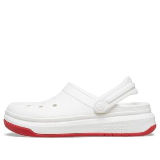 Crocsband Full Force Thick Sole Sandals White Red Unisex 206122-100