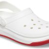 Crocsband Full Force Thick Sole Sandals White Red Unisex 206122-100 Crocsband Full Force Thick Sole Sandals White Red Unisex 206122-100